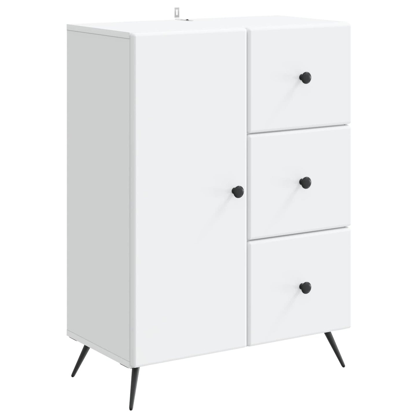 Dressoir Wit 66 x 34,5 x 90 cm Bewerkt hout is nu te koop bij PeponiXL, paradijselijk wonen!