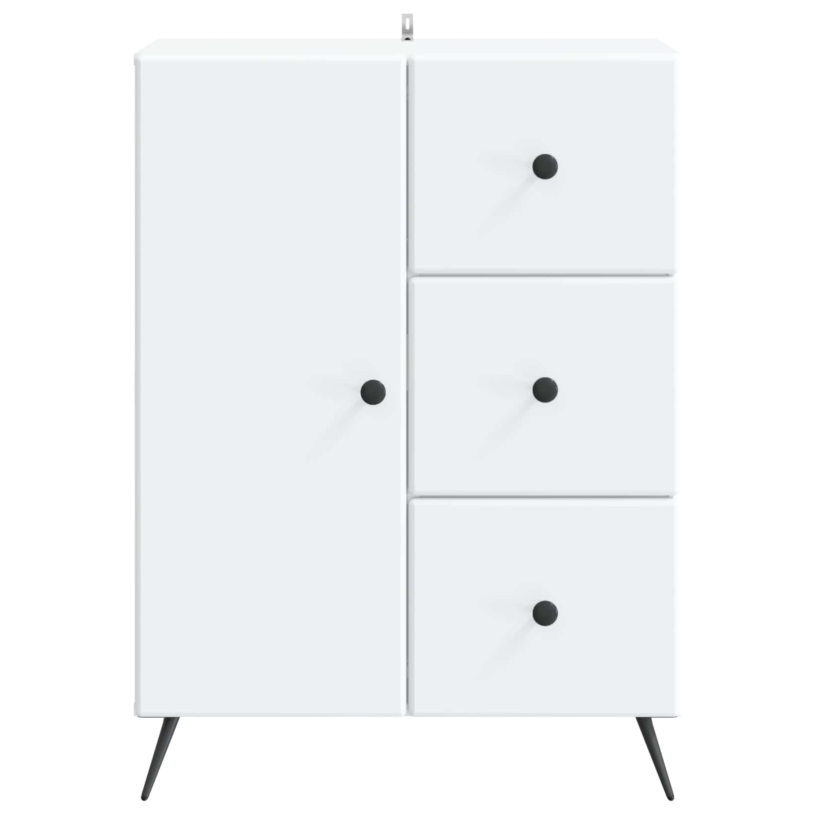 Dressoir Wit 66 x 34,5 x 90 cm Bewerkt hout is nu te koop bij PeponiXL, paradijselijk wonen!
