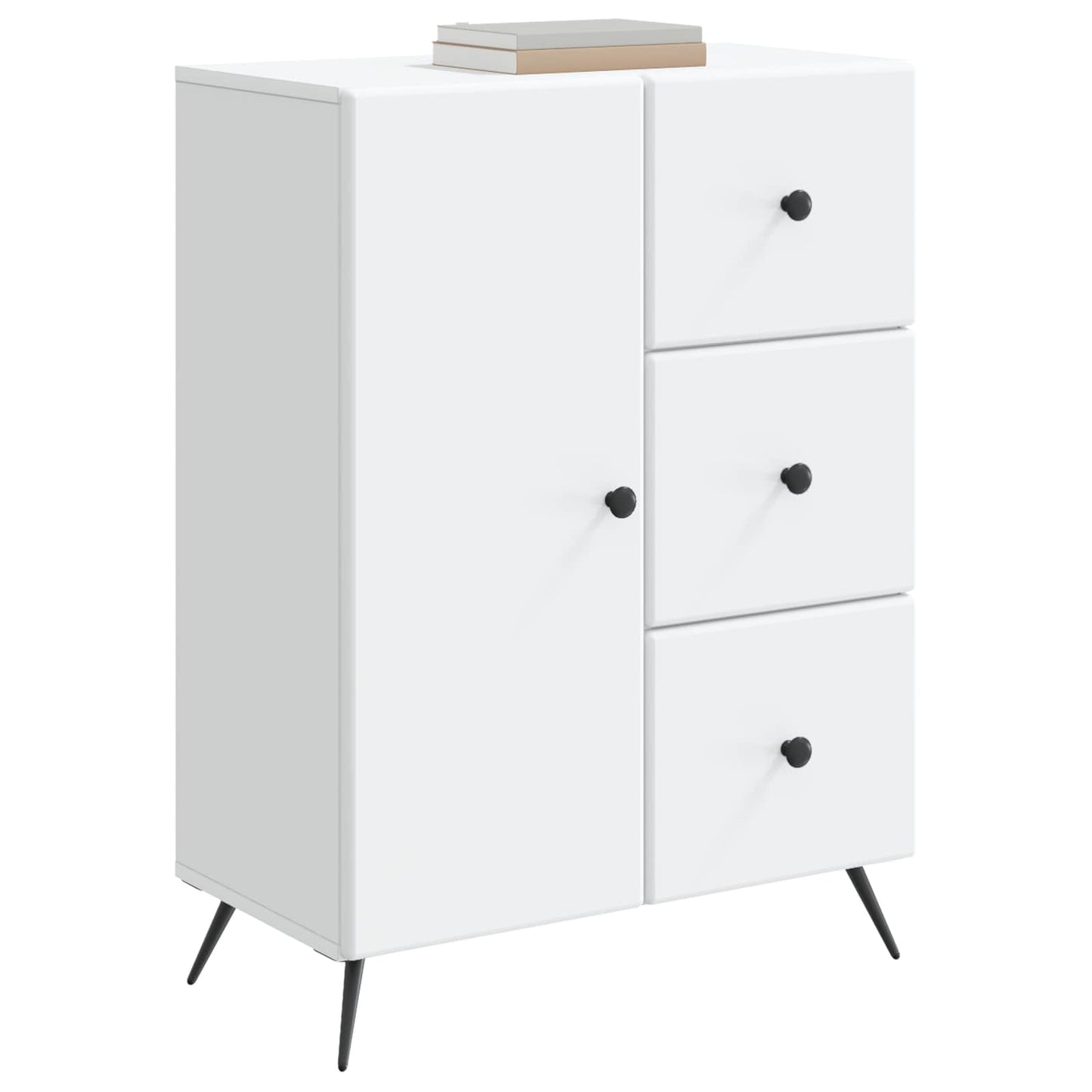Dressoir Wit 66 x 34,5 x 90 cm Bewerkt hout is nu te koop bij PeponiXL, paradijselijk wonen!