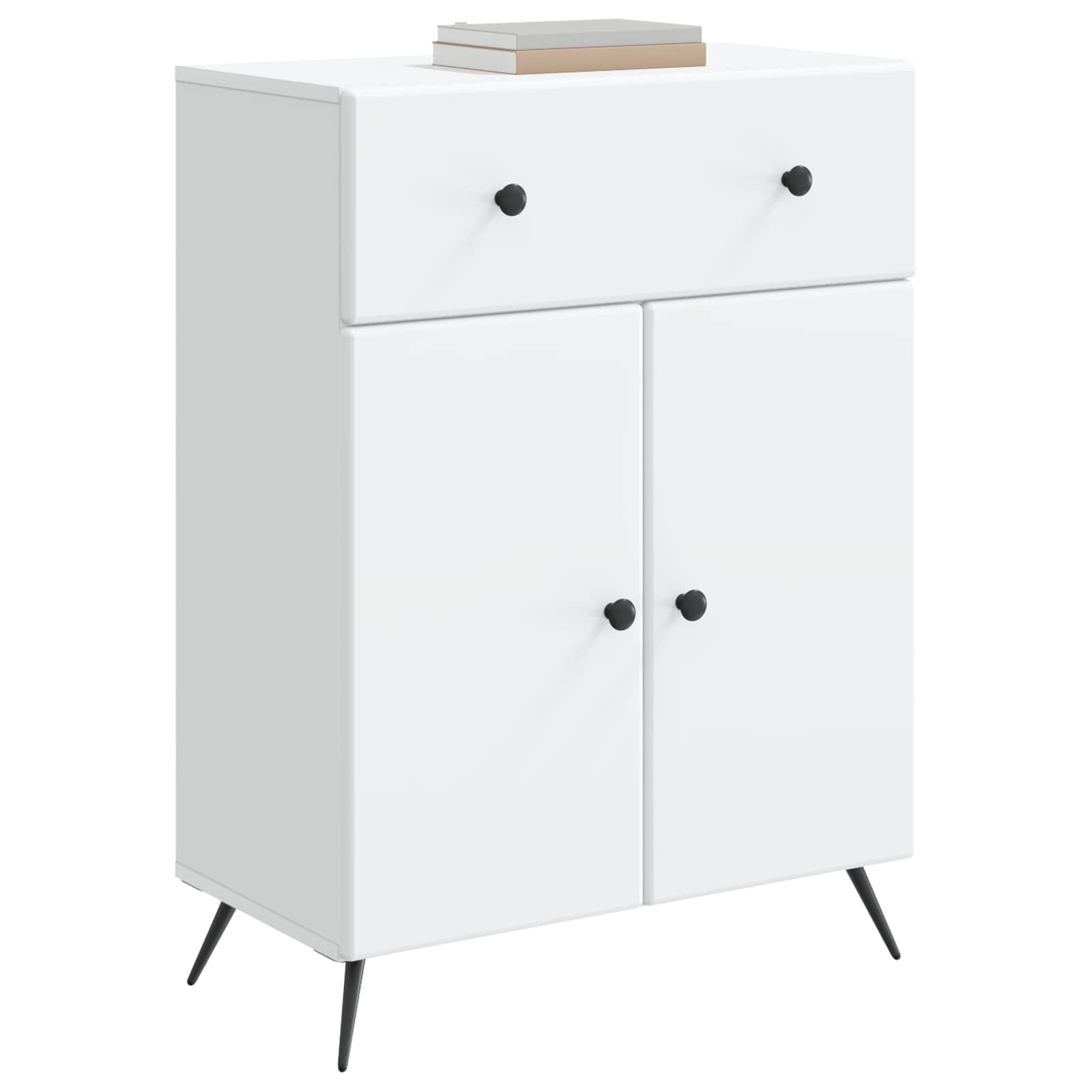Dressoir Wit 66 x 34,5 x 90 cm Bewerkt hout is nu te koop bij PeponiXL, paradijselijk wonen!