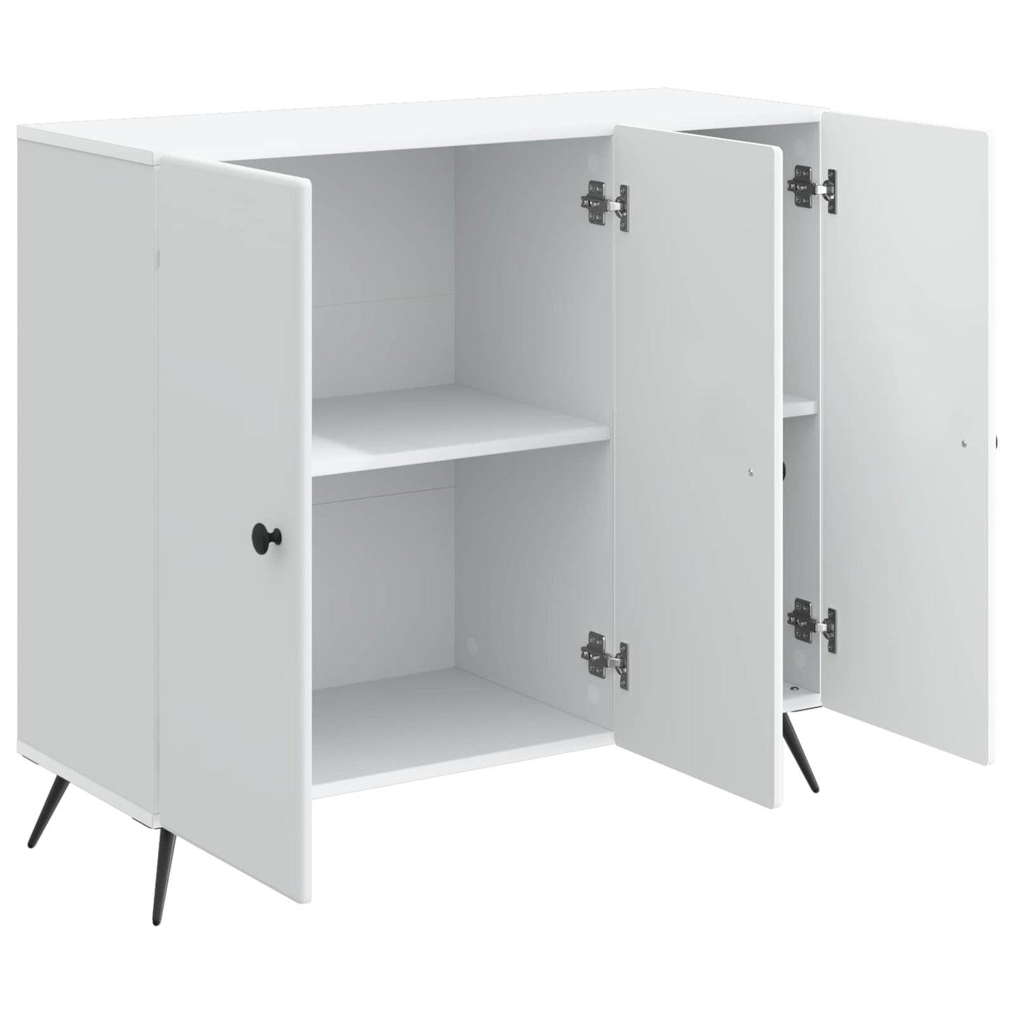Dressoir Wit 89 x 34,5 x 80 cm Bewerkt hout is nu te koop bij PeponiXL, paradijselijk wonen!