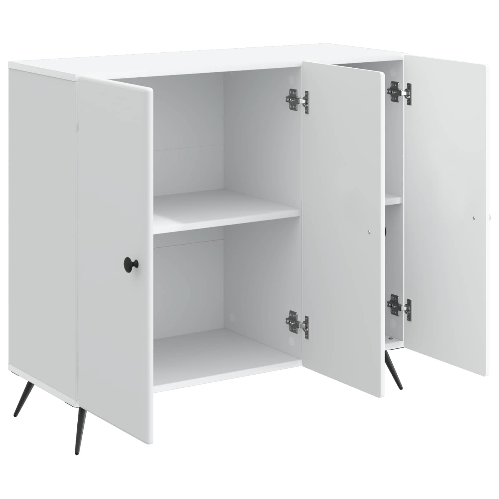 Dressoir Wit 89 x 34,5 x 80 cm Bewerkt hout is nu te koop bij PeponiXL, paradijselijk wonen!