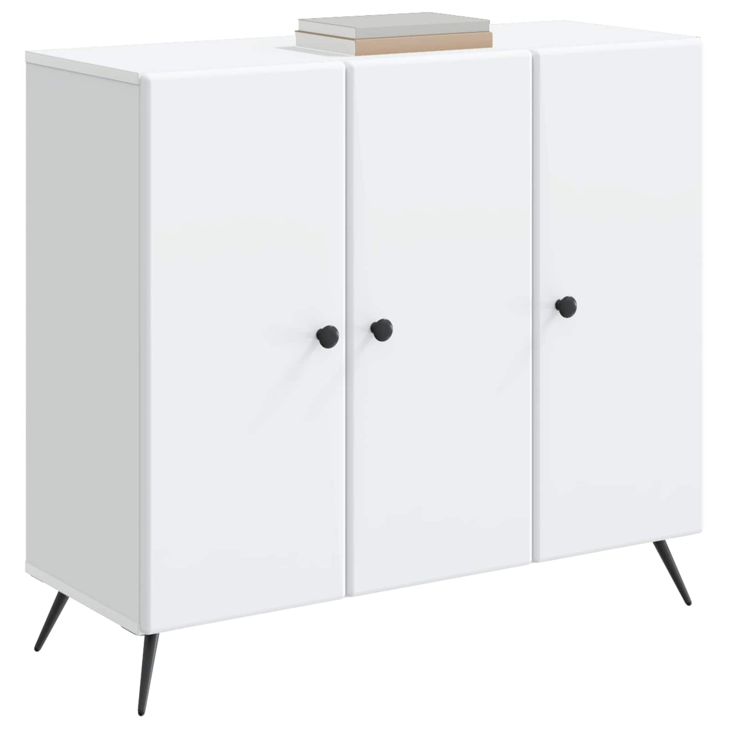 Dressoir Wit 89 x 34,5 x 80 cm Bewerkt hout is nu te koop bij PeponiXL, paradijselijk wonen!