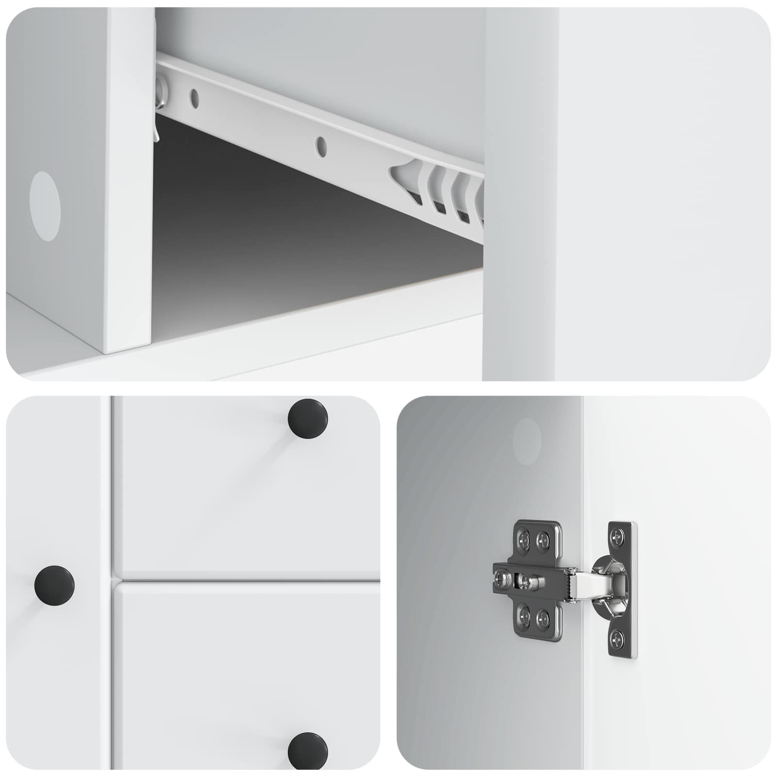 Dressoir Wit 89 x 34,5 x 60 cm Bewerkt hout is nu te koop bij PeponiXL, paradijselijk wonen!