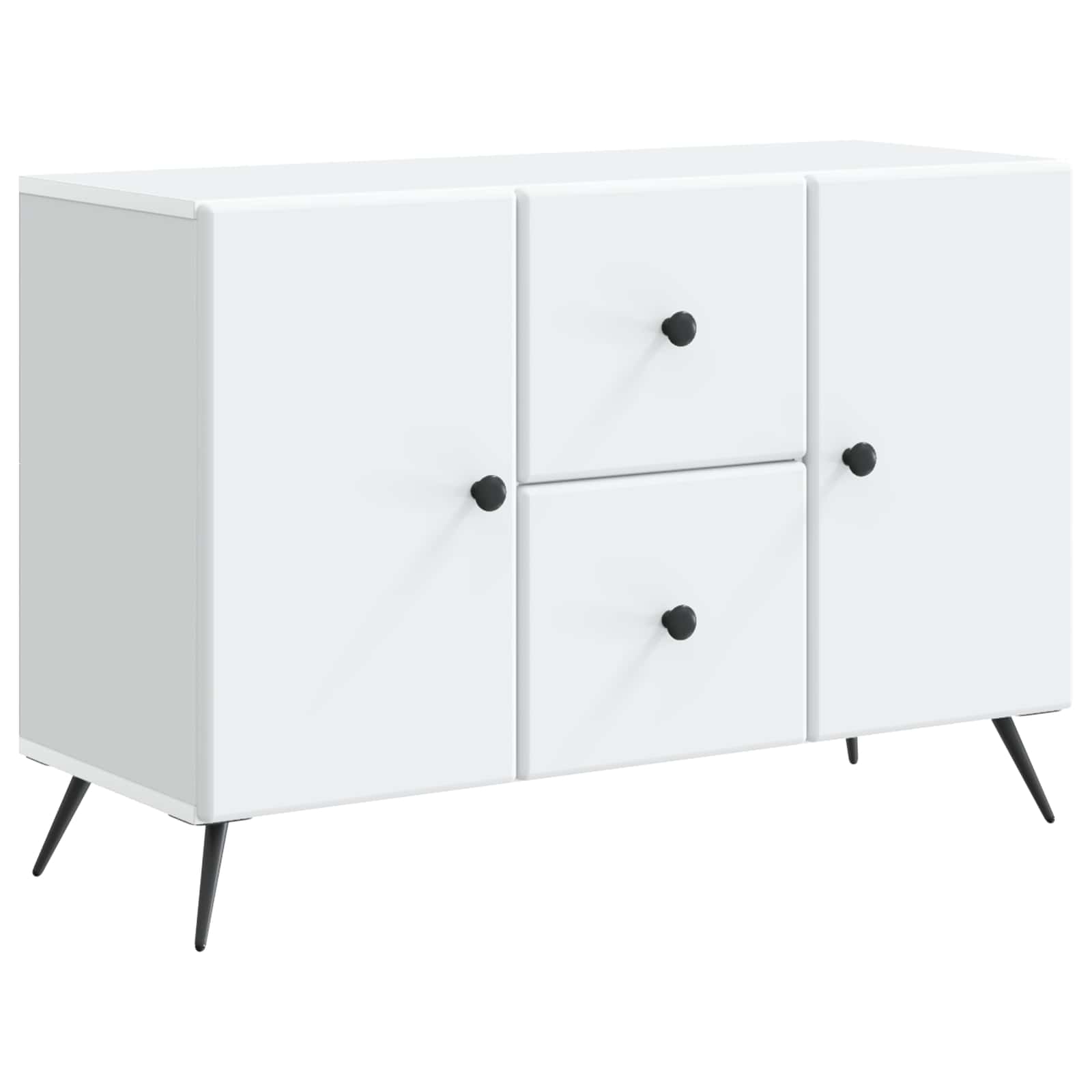Dressoir Wit 89 x 34,5 x 60 cm Bewerkt hout is nu te koop bij PeponiXL, paradijselijk wonen!