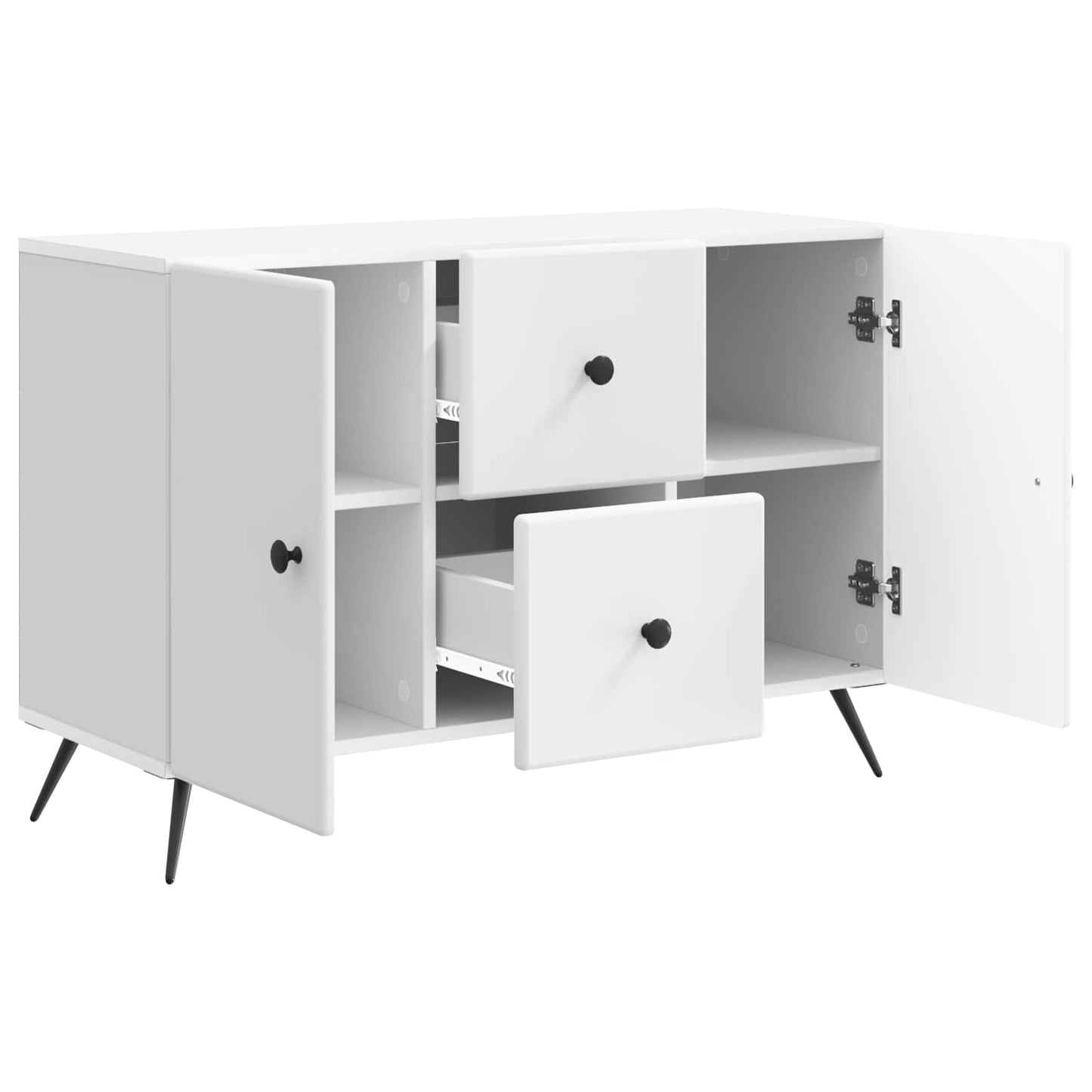 Dressoir Wit 89 x 34,5 x 60 cm Bewerkt hout is nu te koop bij PeponiXL, paradijselijk wonen!