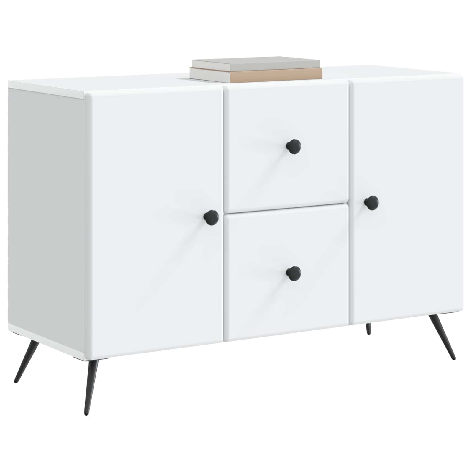 Dressoir Wit 89 x 34,5 x 60 cm Bewerkt hout is nu te koop bij PeponiXL, paradijselijk wonen!