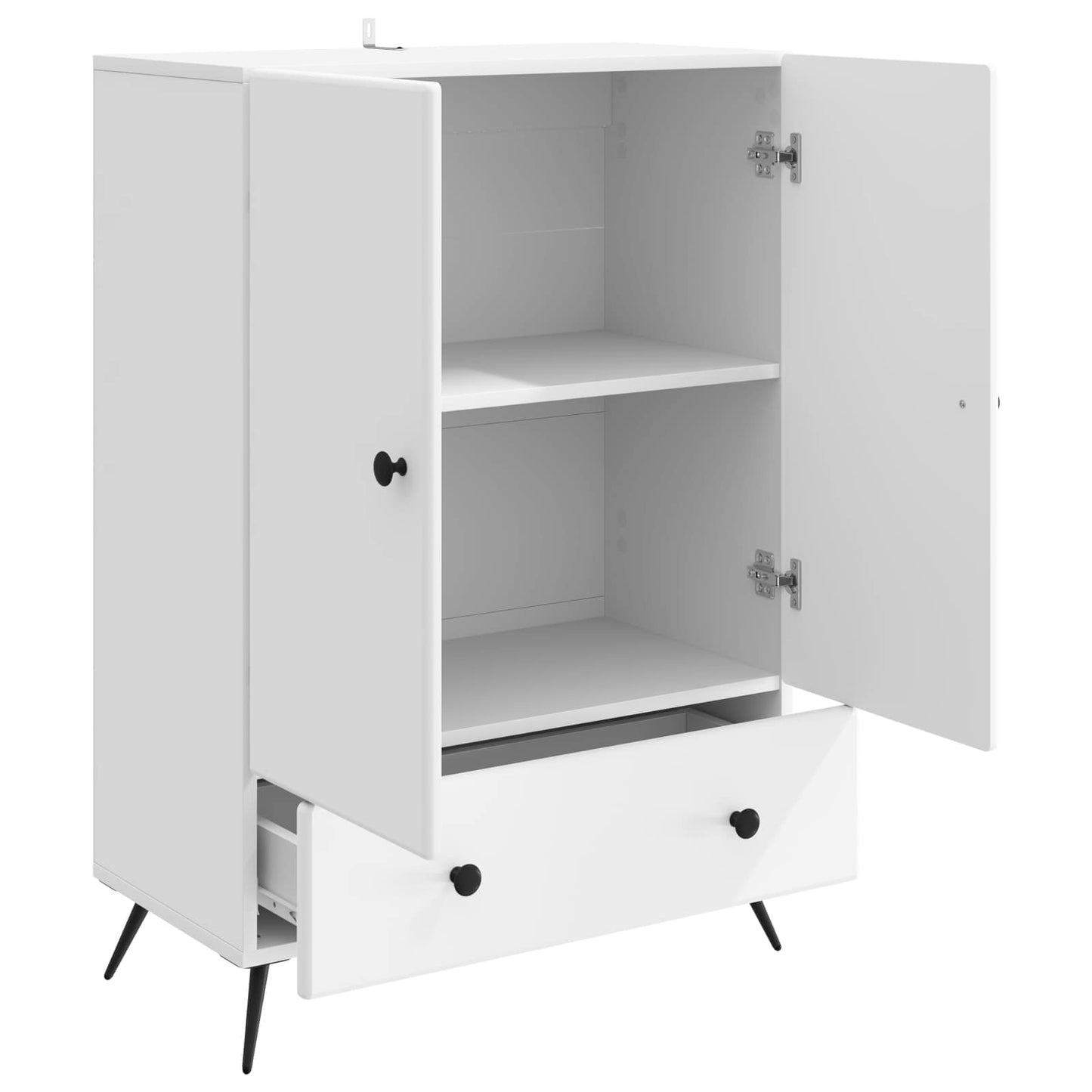 Dressoir Wit 66 x 34,5 x 95 cm Bewerkt hout is nu te koop bij PeponiXL, paradijselijk wonen!