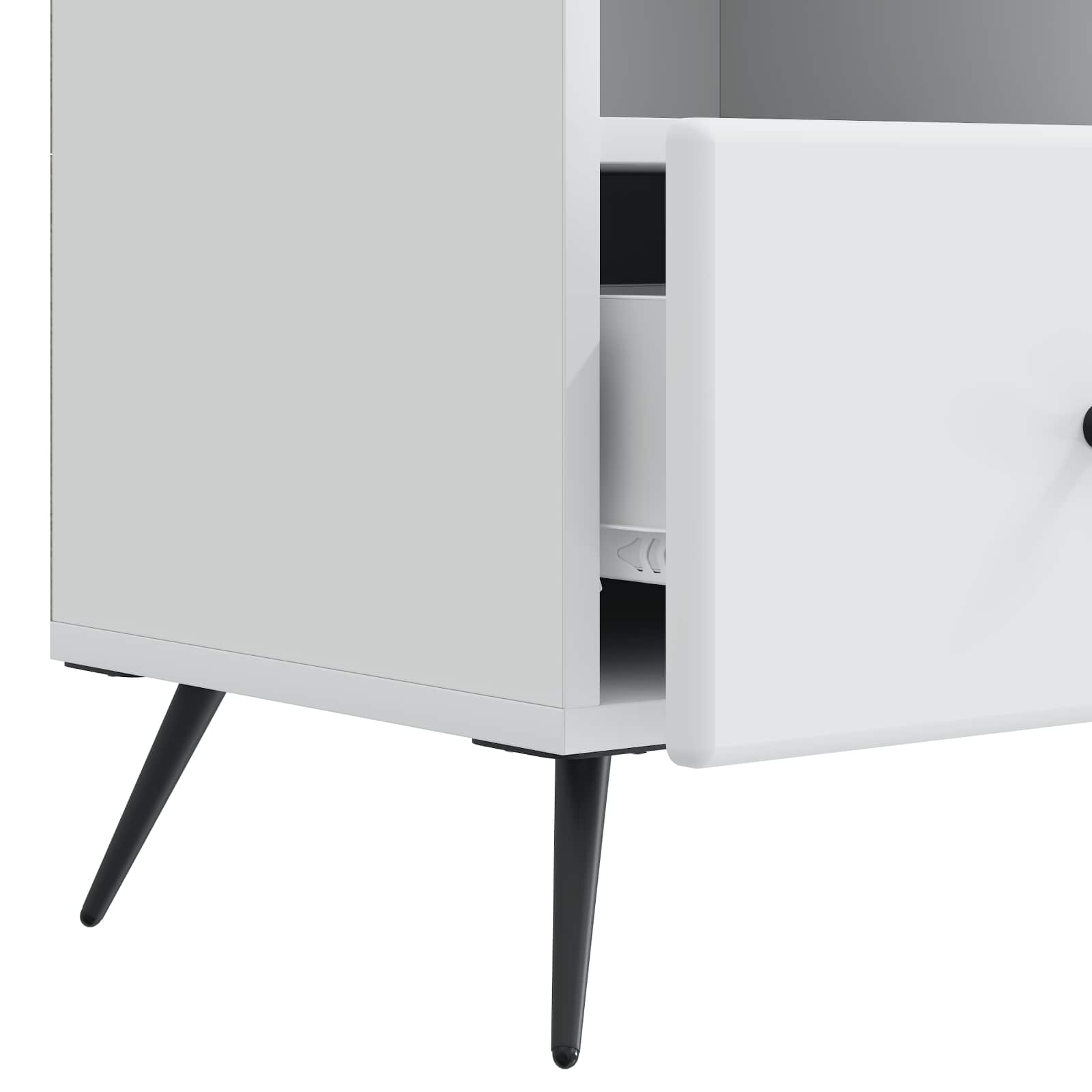 TV-kast met lade Wit 102 x 34,5 x 50 cm Bewerkt hout is nu te koop bij PeponiXL, paradijselijk wonen!