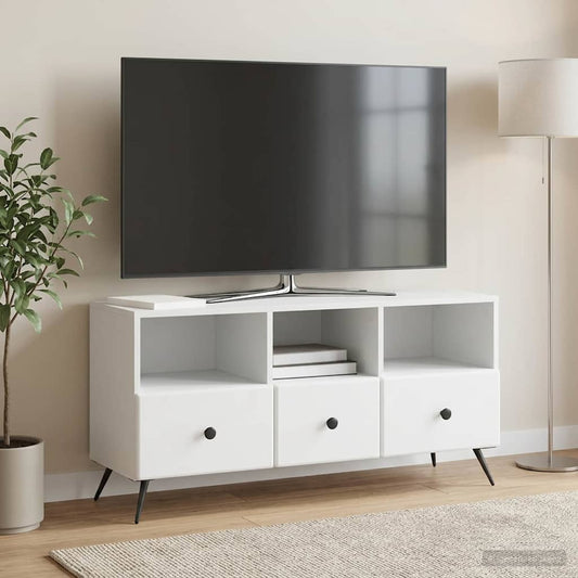 TV-kast met lade Wit 102 x 34,5 x 50 cm Bewerkt hout is nu te koop bij PeponiXL, paradijselijk wonen!
