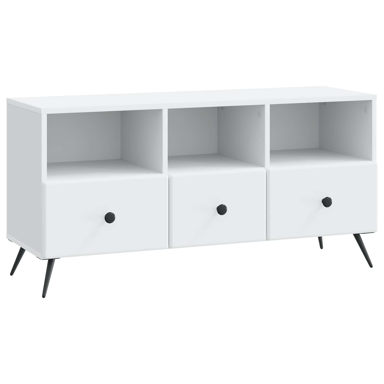 TV-kast met lade Wit 102 x 34,5 x 50 cm Bewerkt hout is nu te koop bij PeponiXL, paradijselijk wonen!