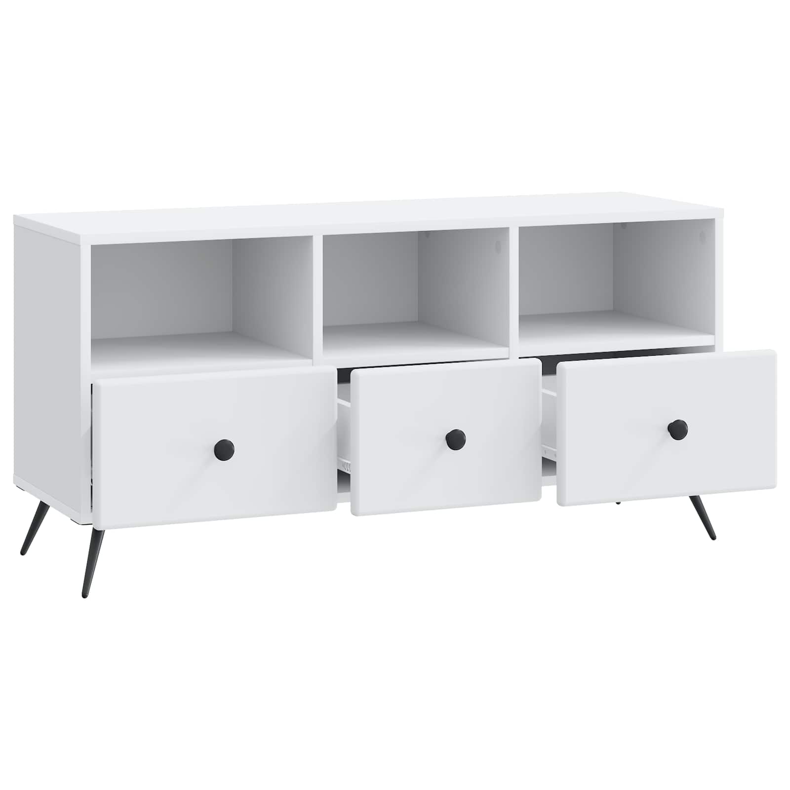 TV-kast met lade Wit 102 x 34,5 x 50 cm Bewerkt hout is nu te koop bij PeponiXL, paradijselijk wonen!