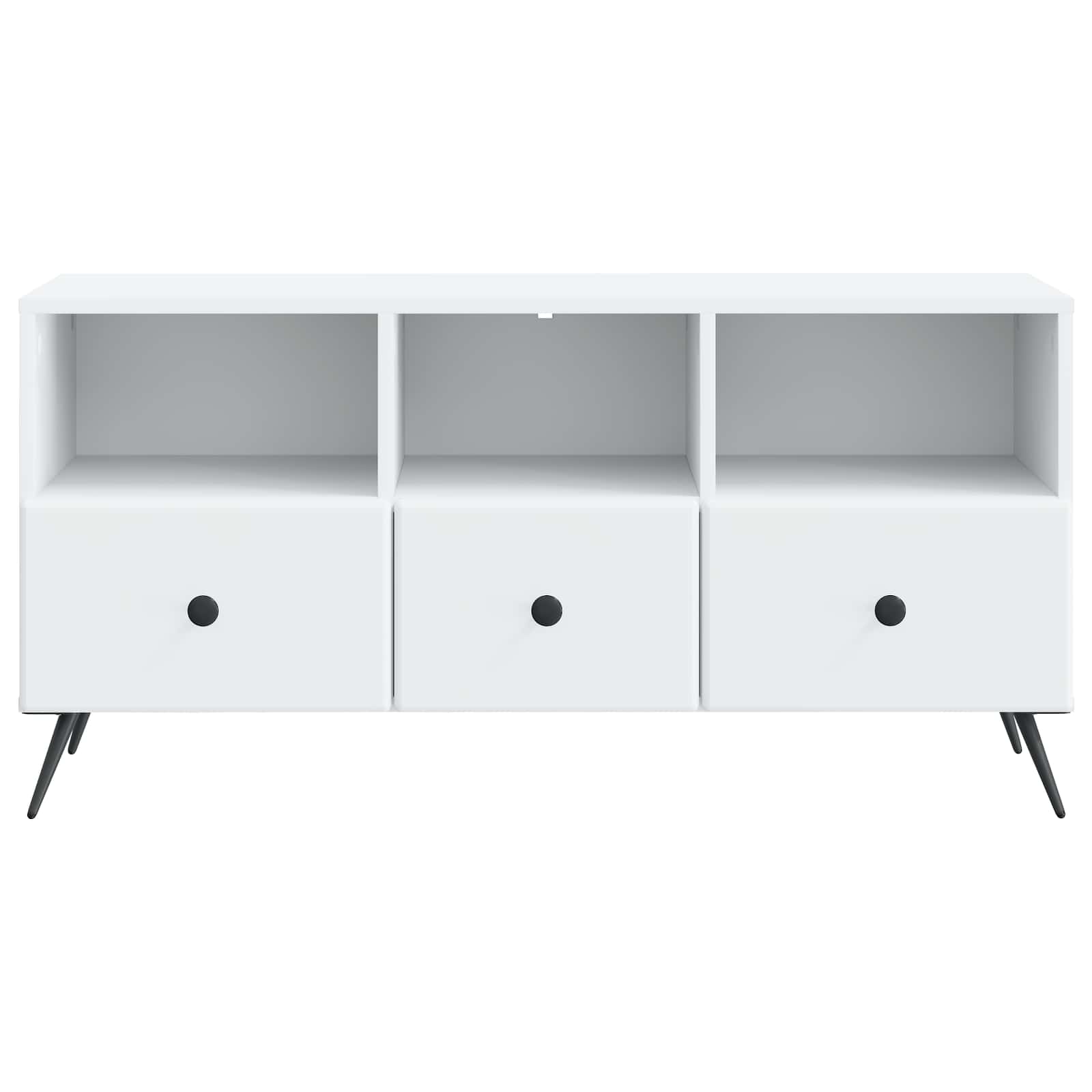 TV-kast met lade Wit 102 x 34,5 x 50 cm Bewerkt hout is nu te koop bij PeponiXL, paradijselijk wonen!