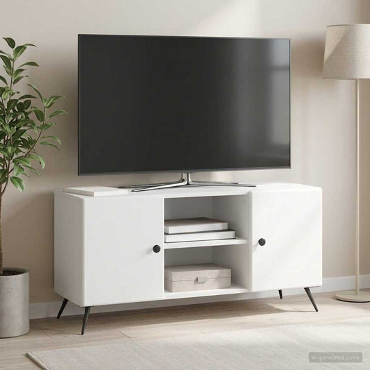 TV-kast Wit 102 x 34,5 x 50 cm Bewerkt hout is nu te koop bij PeponiXL, paradijselijk wonen!