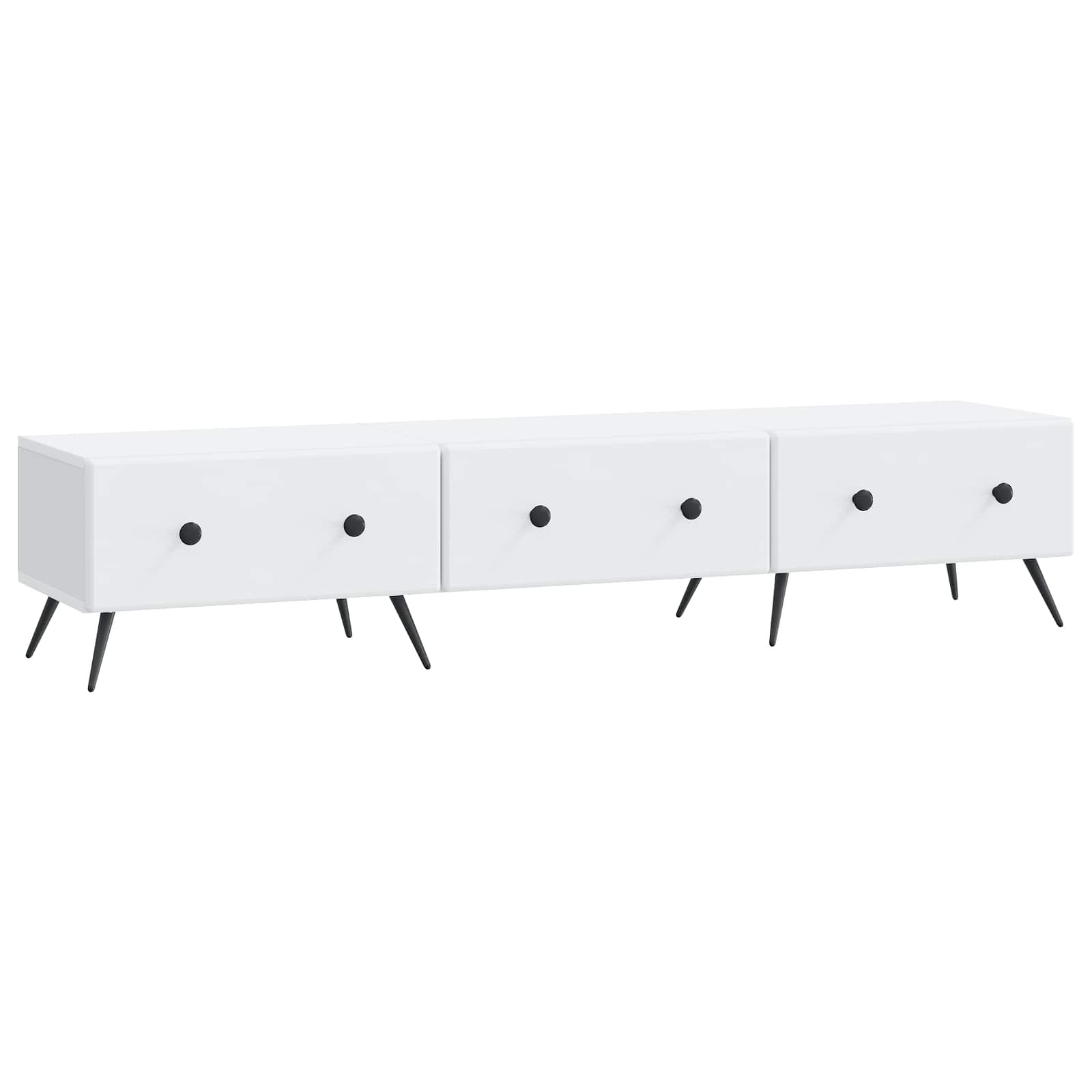 TV-kast met lade Wit 147 x 34,5 x 30 cm Bewerkt hout is nu te koop bij PeponiXL, paradijselijk wonen!