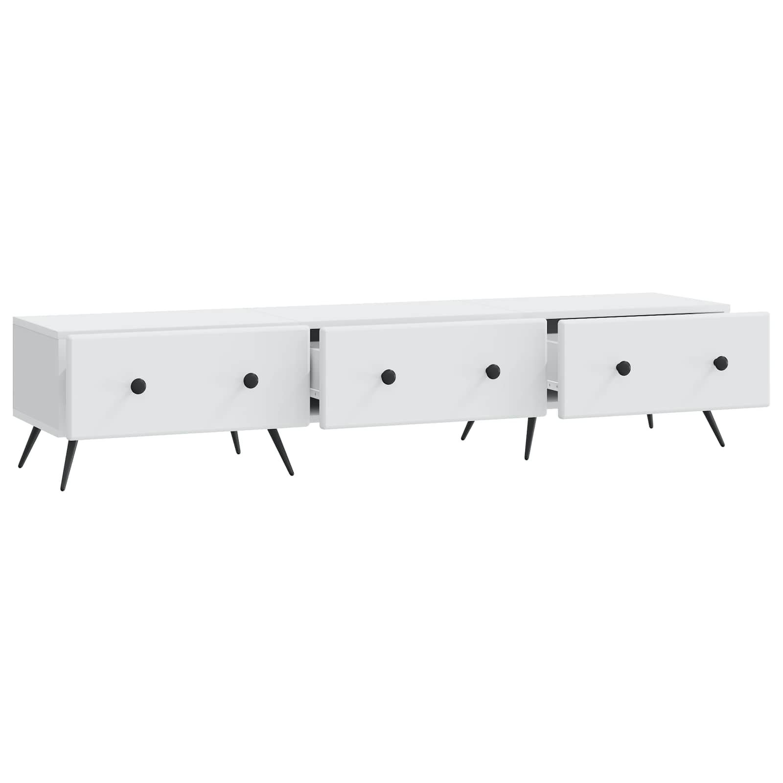 TV-kast met lade Wit 147 x 34,5 x 30 cm Bewerkt hout is nu te koop bij PeponiXL, paradijselijk wonen!