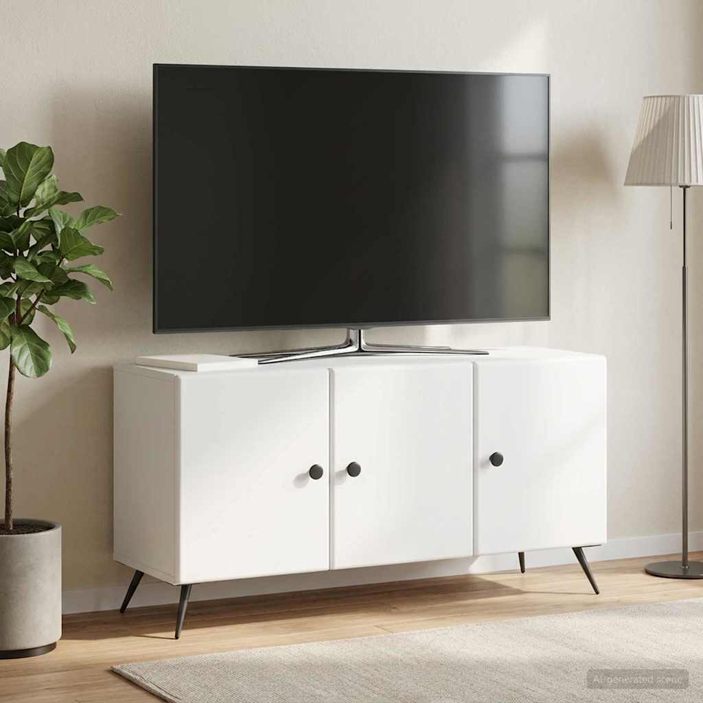 TV-kast Wit 99 x 34,5 x 50 cm Bewerkt hout is nu te koop bij PeponiXL, paradijselijk wonen!