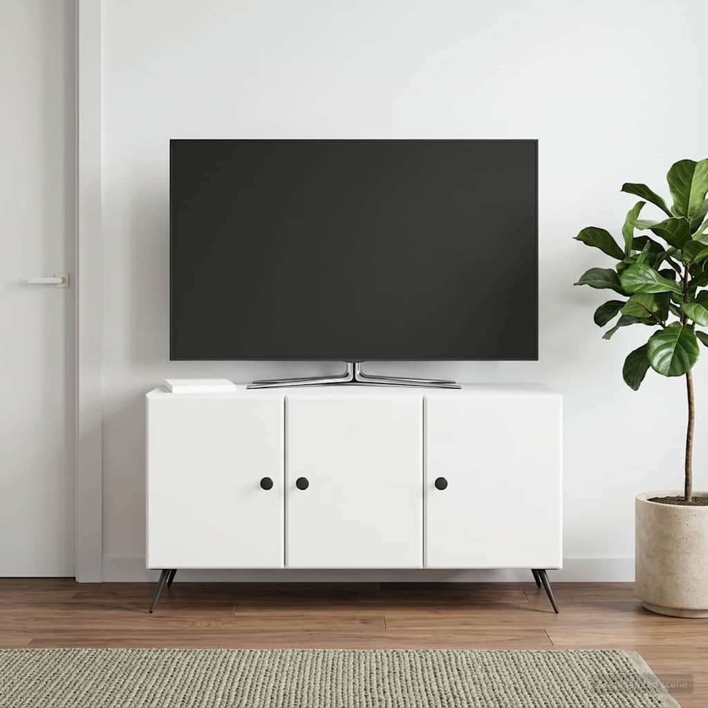 TV-kast Wit 99 x 34,5 x 50 cm Bewerkt hout is nu te koop bij PeponiXL, paradijselijk wonen!