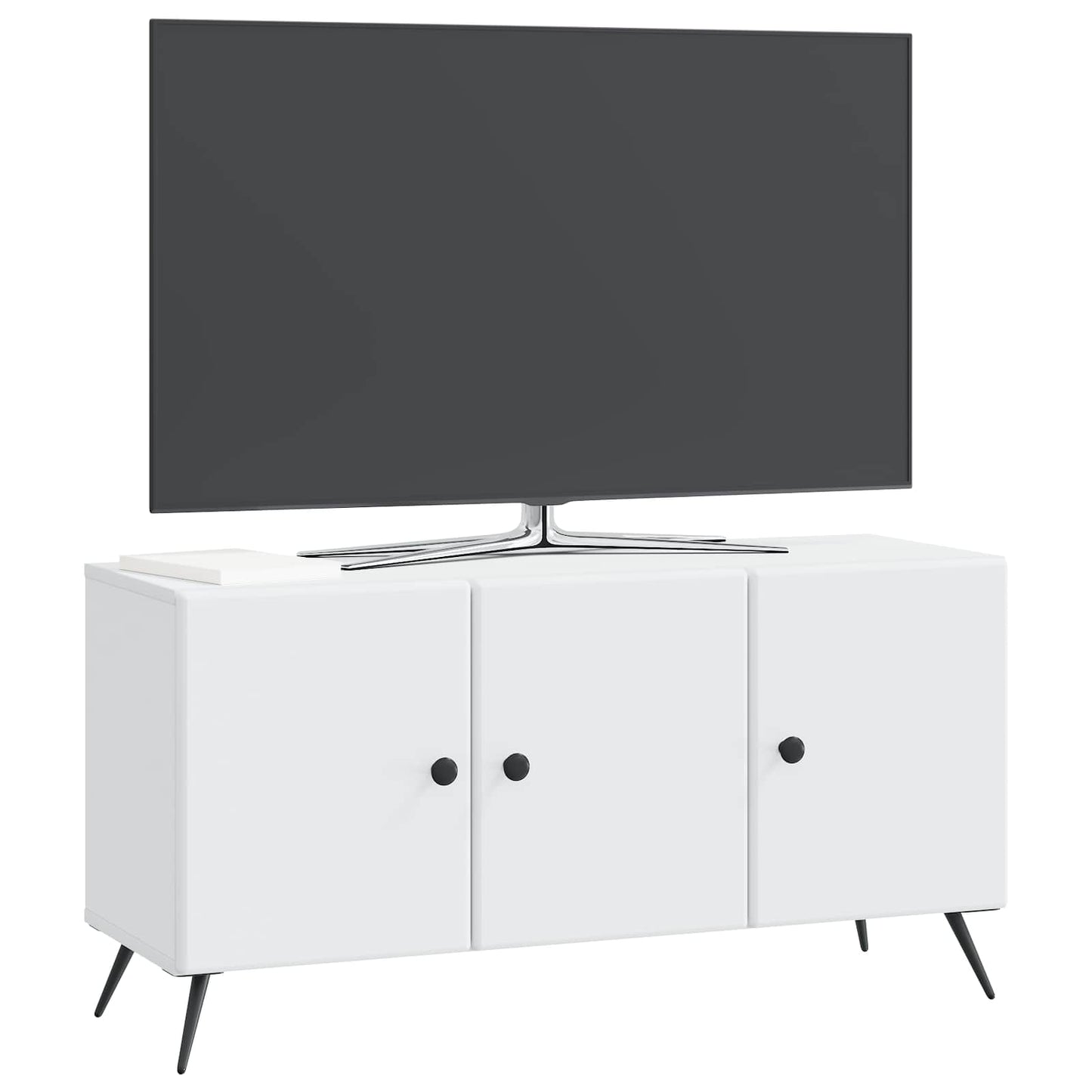 TV-kast Wit 99 x 34,5 x 50 cm Bewerkt hout is nu te koop bij PeponiXL, paradijselijk wonen!