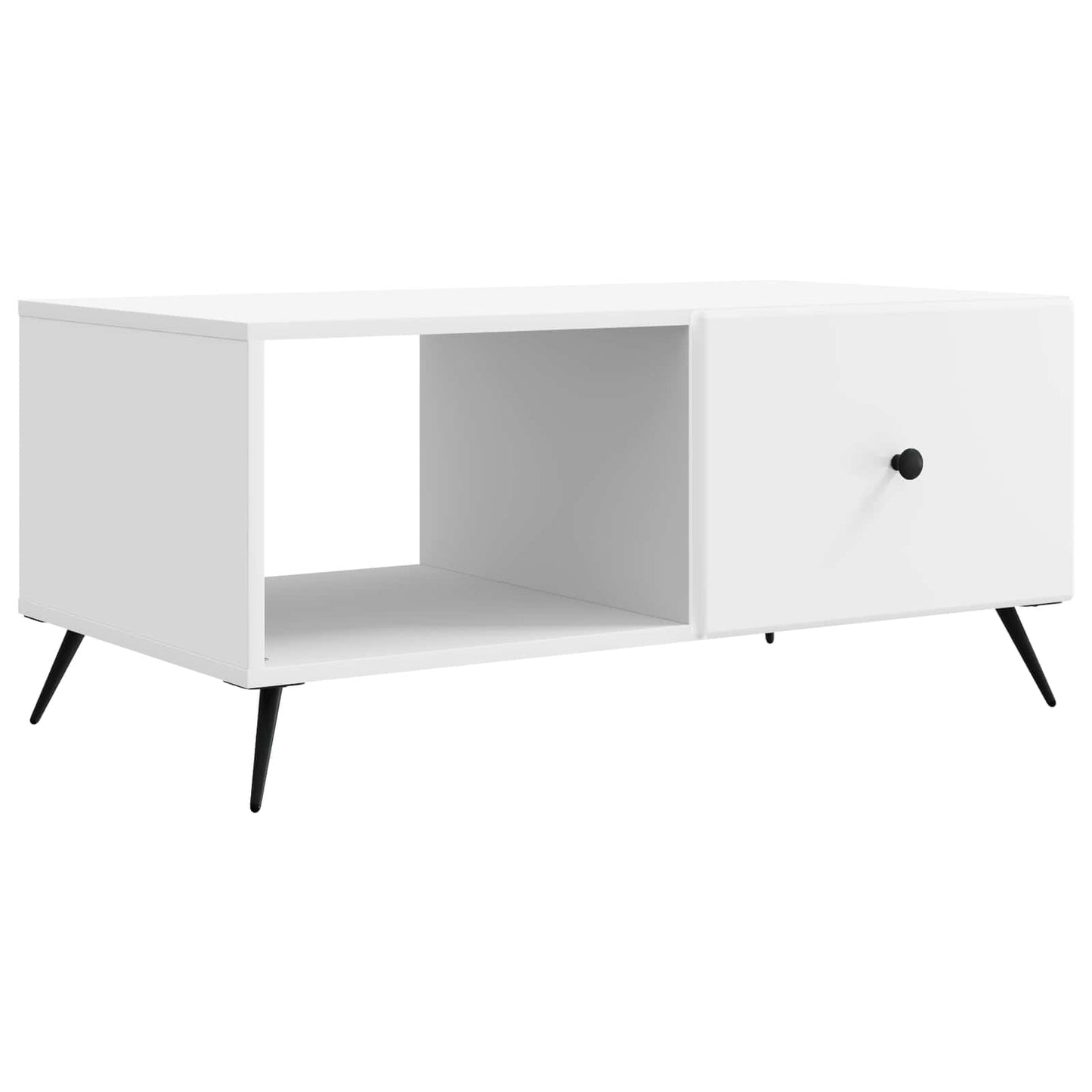 Salontafel Wit 90 x 50 x 40 cm Bewerkt hout is nu te koop bij PeponiXL, paradijselijk wonen!