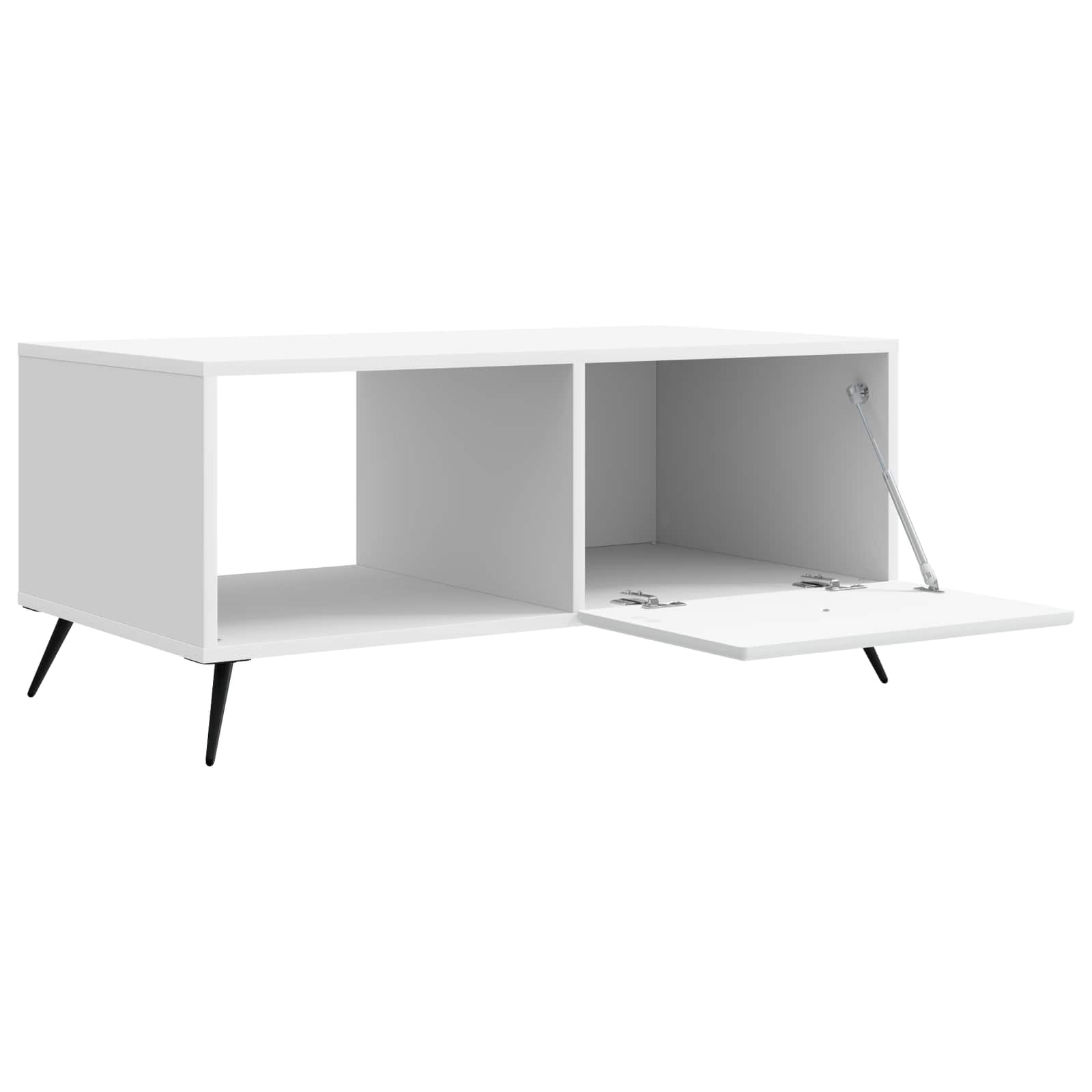 Salontafel Wit 90 x 50 x 40 cm Bewerkt hout is nu te koop bij PeponiXL, paradijselijk wonen!