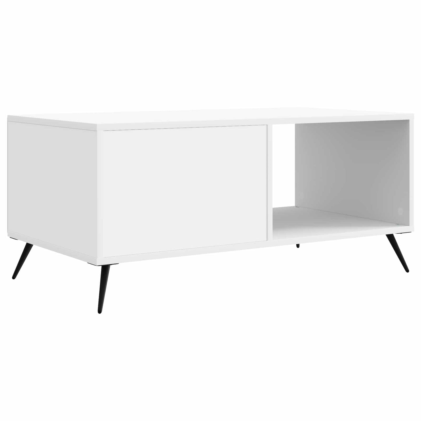 Salontafel Wit 90 x 50 x 40 cm Bewerkt hout is nu te koop bij PeponiXL, paradijselijk wonen!
