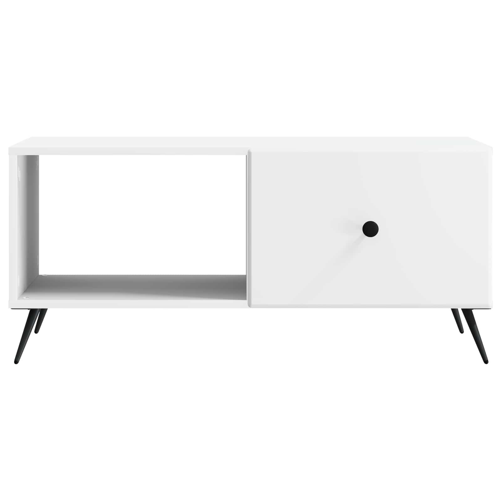 Salontafel Wit 90 x 50 x 40 cm Bewerkt hout is nu te koop bij PeponiXL, paradijselijk wonen!