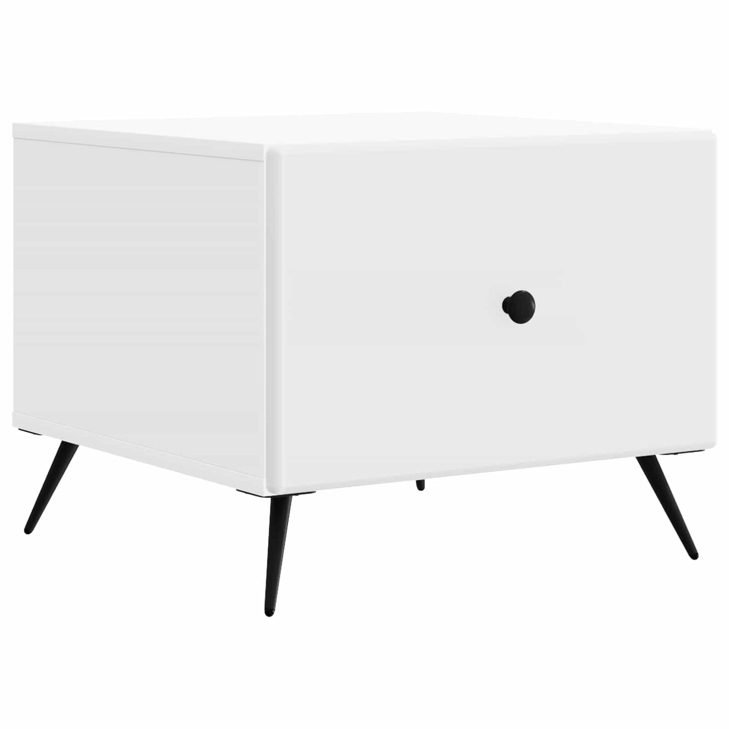Salontafel met lade Wit 49 x 50 x 40 cm Bewerkt hout is nu te koop bij PeponiXL, paradijselijk wonen!