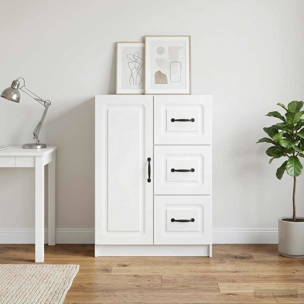 Dressoir Wit 66 x 34,5 x 87 cm Bewerkt hout is nu te koop bij PeponiXL, paradijselijk wonen!