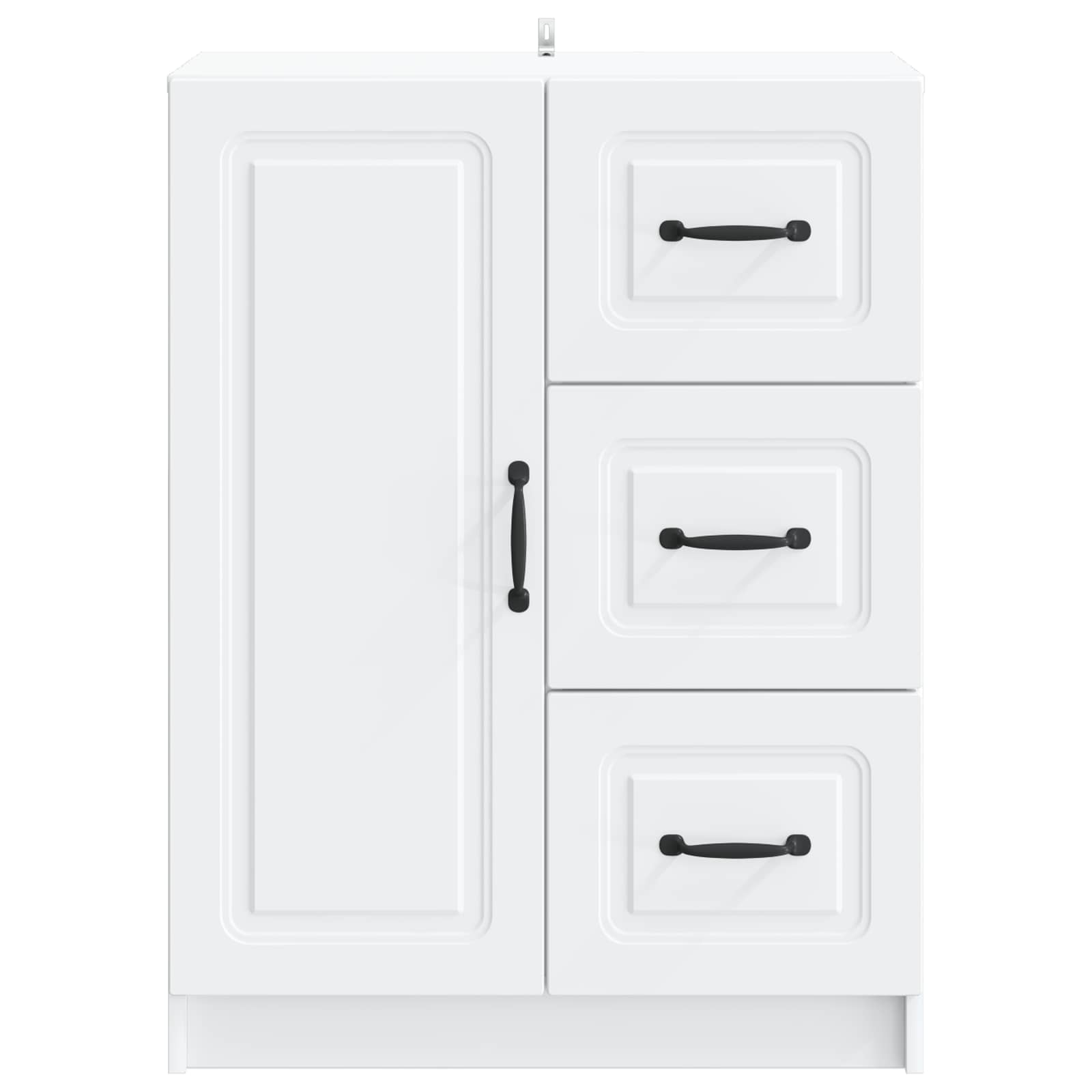 Dressoir Wit 66 x 34,5 x 87 cm Bewerkt hout is nu te koop bij PeponiXL, paradijselijk wonen!