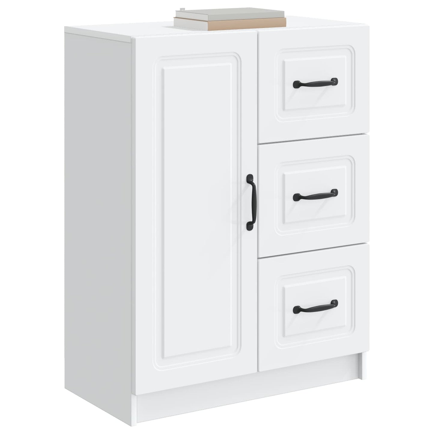 Dressoir Wit 66 x 34,5 x 87 cm Bewerkt hout is nu te koop bij PeponiXL, paradijselijk wonen!