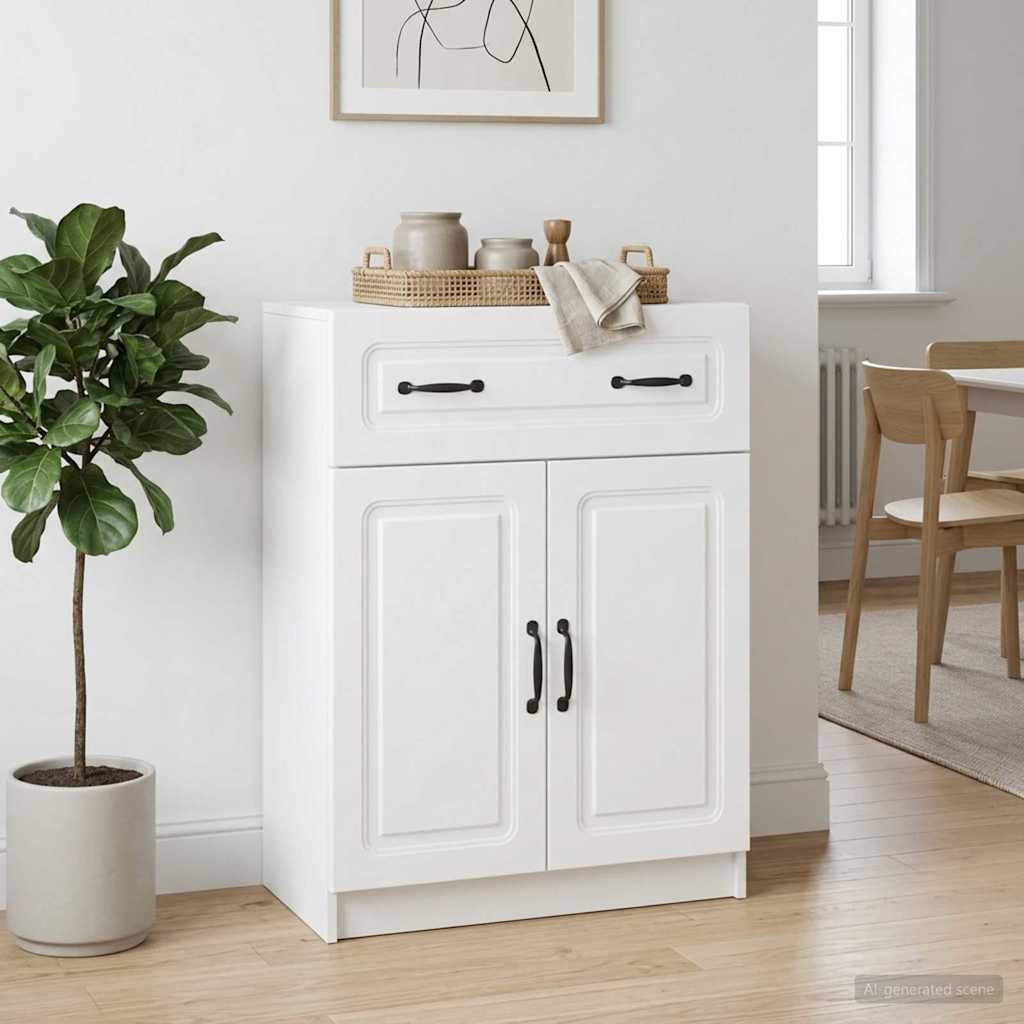 Dressoir Wit 66 x 34,5 x 87 cm Bewerkt hout is nu te koop bij PeponiXL, paradijselijk wonen!