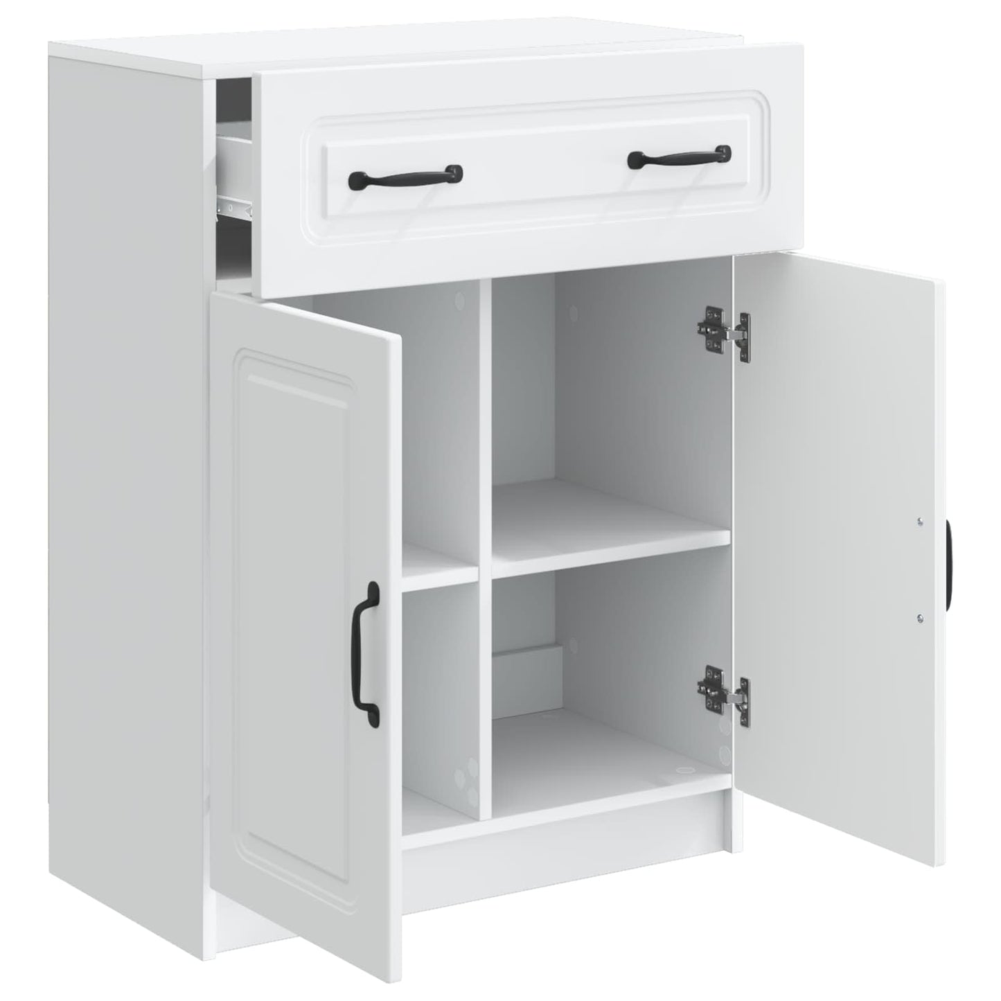 Dressoir Wit 66 x 34,5 x 87 cm Bewerkt hout is nu te koop bij PeponiXL, paradijselijk wonen!
