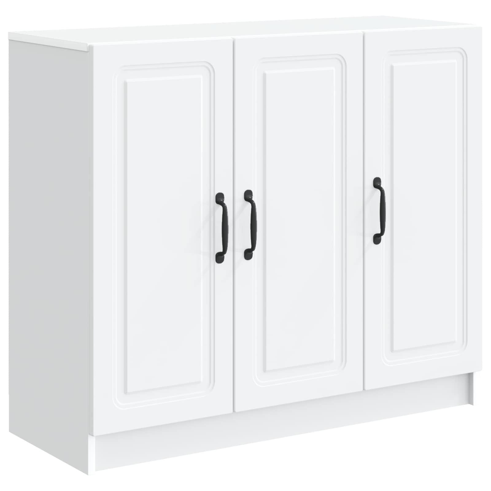 Dressoir Wit 89 x 34,5 x 77 cm Bewerkt hout is nu te koop bij PeponiXL, paradijselijk wonen!