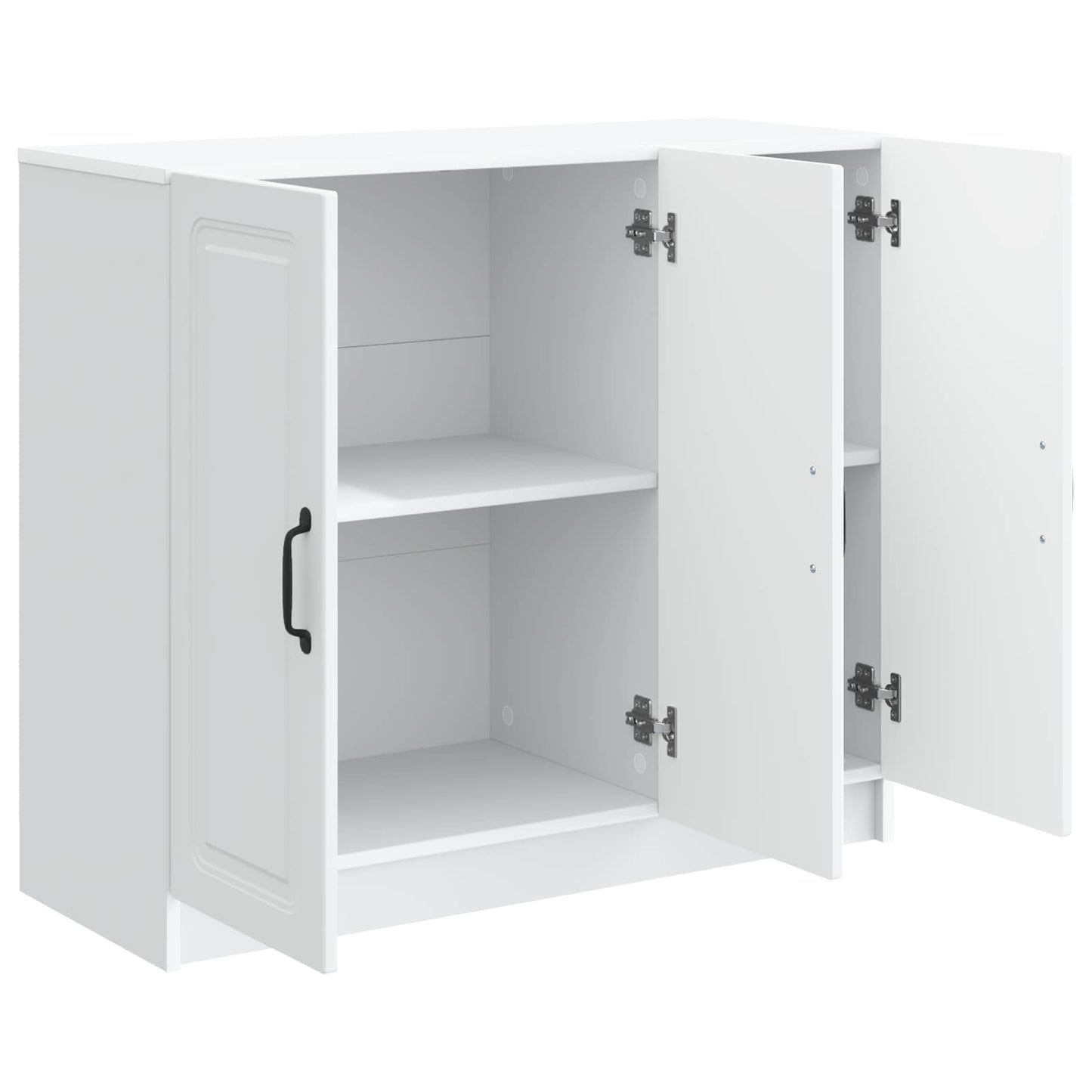 Dressoir Wit 89 x 34,5 x 77 cm Bewerkt hout is nu te koop bij PeponiXL, paradijselijk wonen!