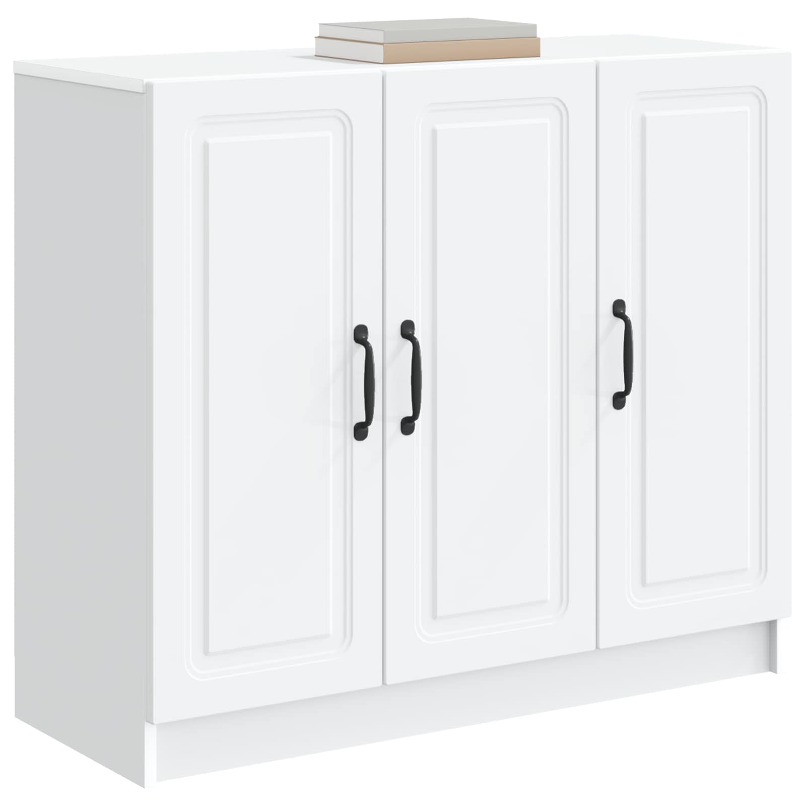 Dressoir Wit 89 x 34,5 x 77 cm Bewerkt hout is nu te koop bij PeponiXL, paradijselijk wonen!