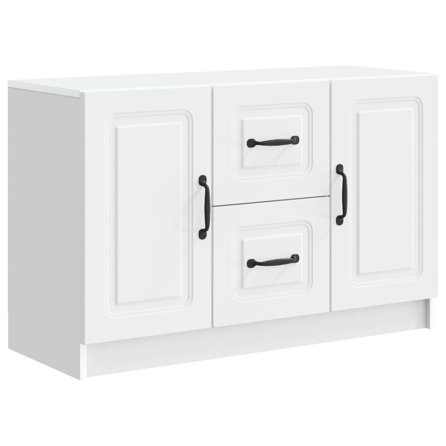 Dressoir Wit 89 x 34,5 x 57 cm Bewerkt hout is nu te koop bij PeponiXL, paradijselijk wonen!