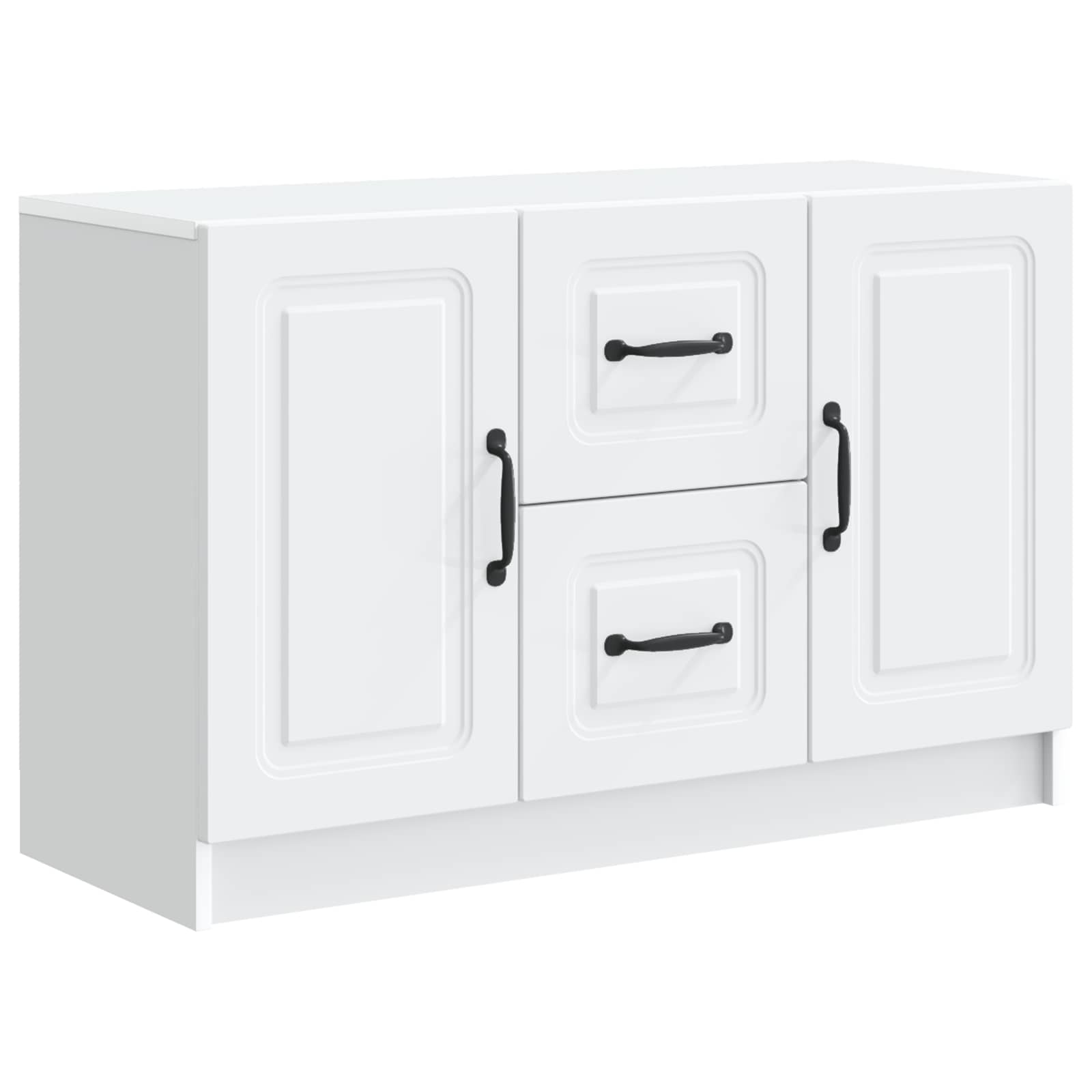 Dressoir Wit 89 x 34,5 x 57 cm Bewerkt hout is nu te koop bij PeponiXL, paradijselijk wonen!