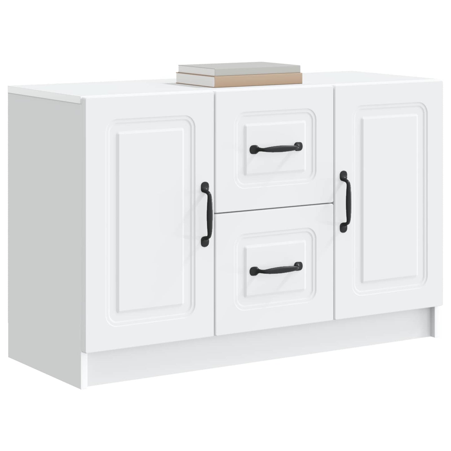 Dressoir Wit 89 x 34,5 x 57 cm Bewerkt hout is nu te koop bij PeponiXL, paradijselijk wonen!