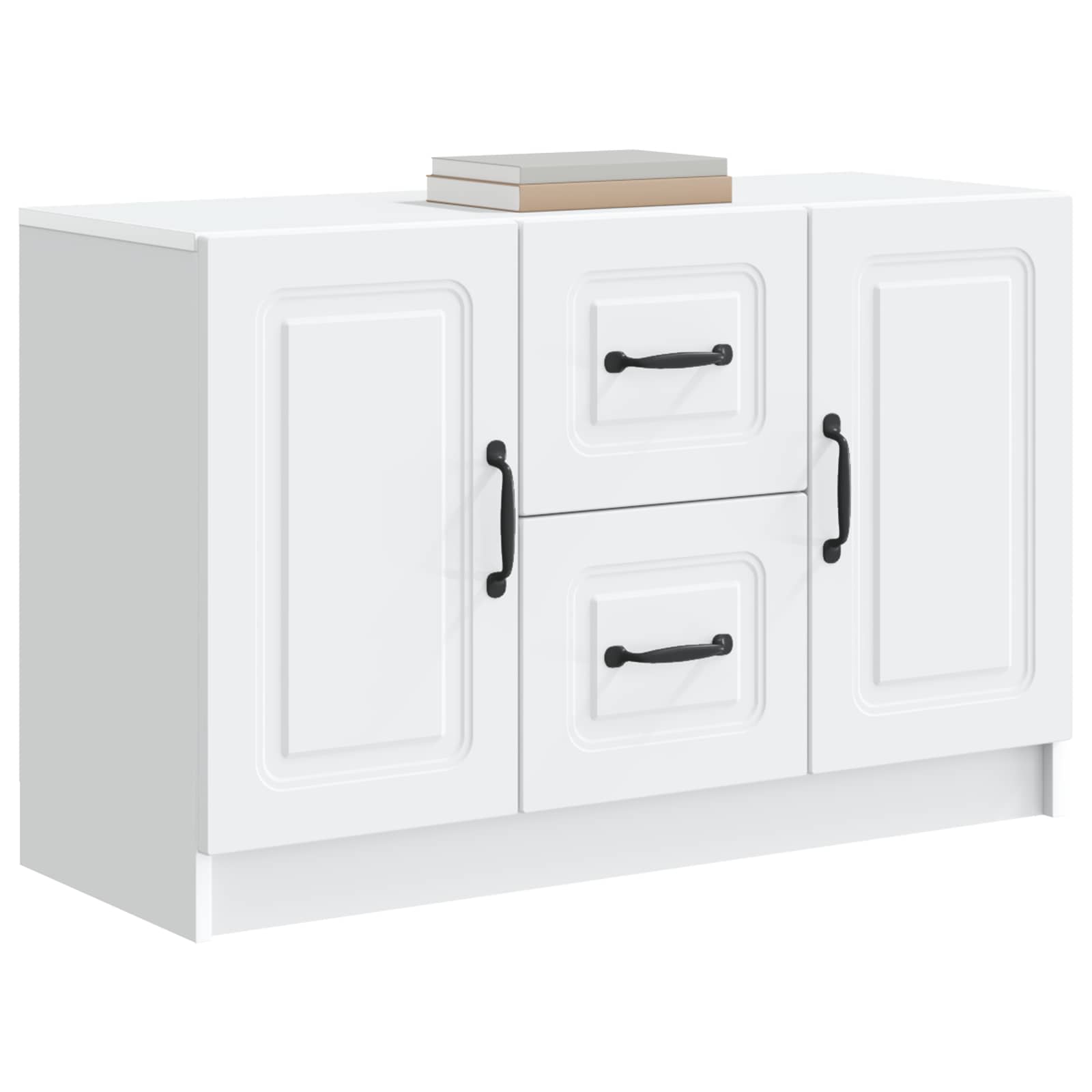 Dressoir Wit 89 x 34,5 x 57 cm Bewerkt hout is nu te koop bij PeponiXL, paradijselijk wonen!