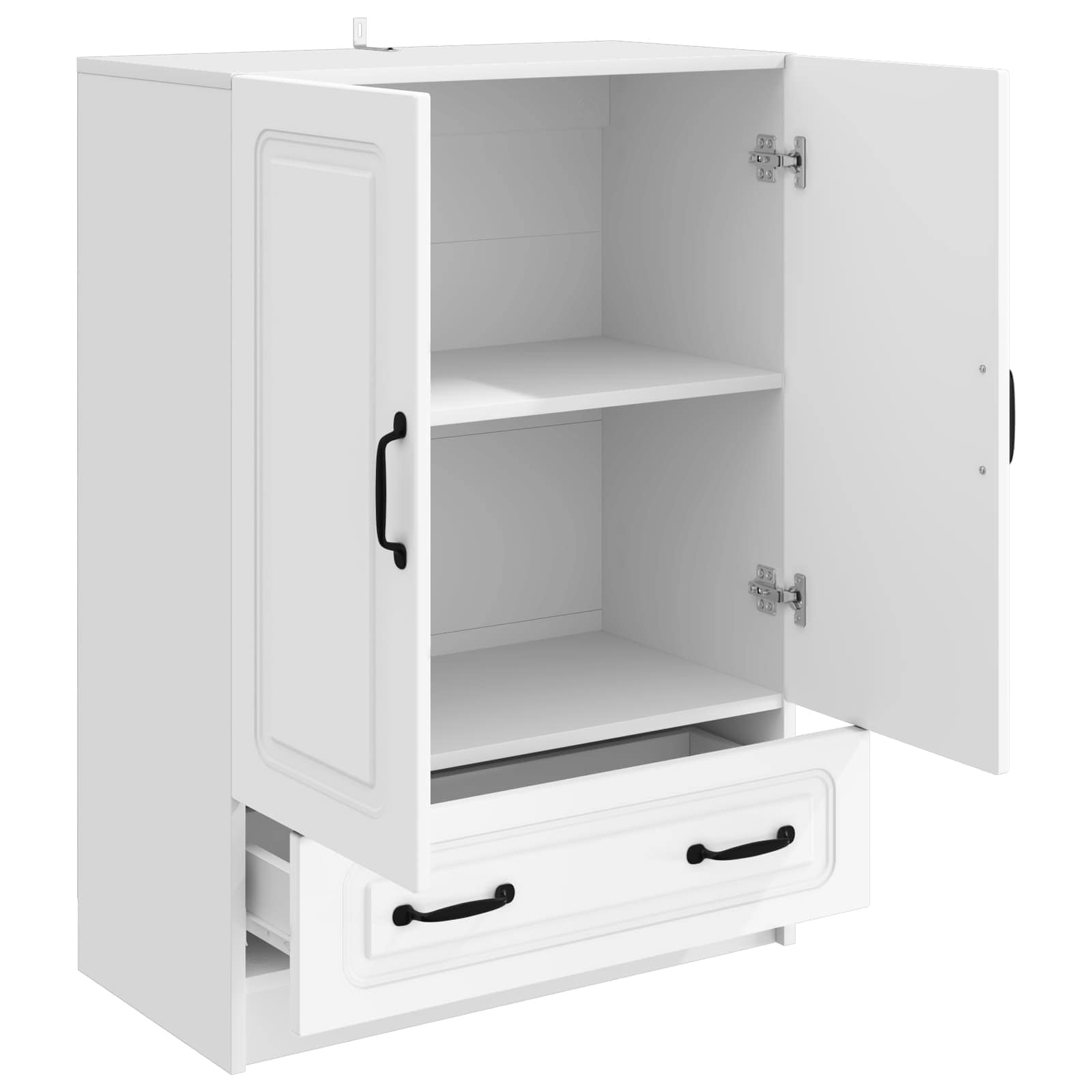 Dressoir Wit 66 x 34,5 x 92 cm Bewerkt hout is nu te koop bij PeponiXL, paradijselijk wonen!