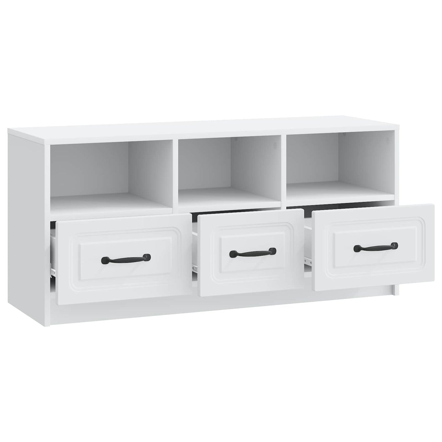 TV-kast met lade Wit 102 x 34,5 x 47 cm Bewerkt hout is nu te koop bij PeponiXL, paradijselijk wonen!