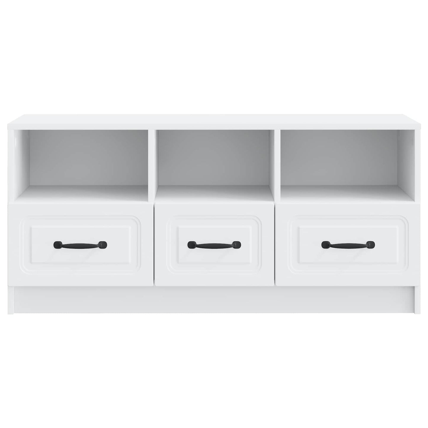 TV-kast met lade Wit 102 x 34,5 x 47 cm Bewerkt hout is nu te koop bij PeponiXL, paradijselijk wonen!