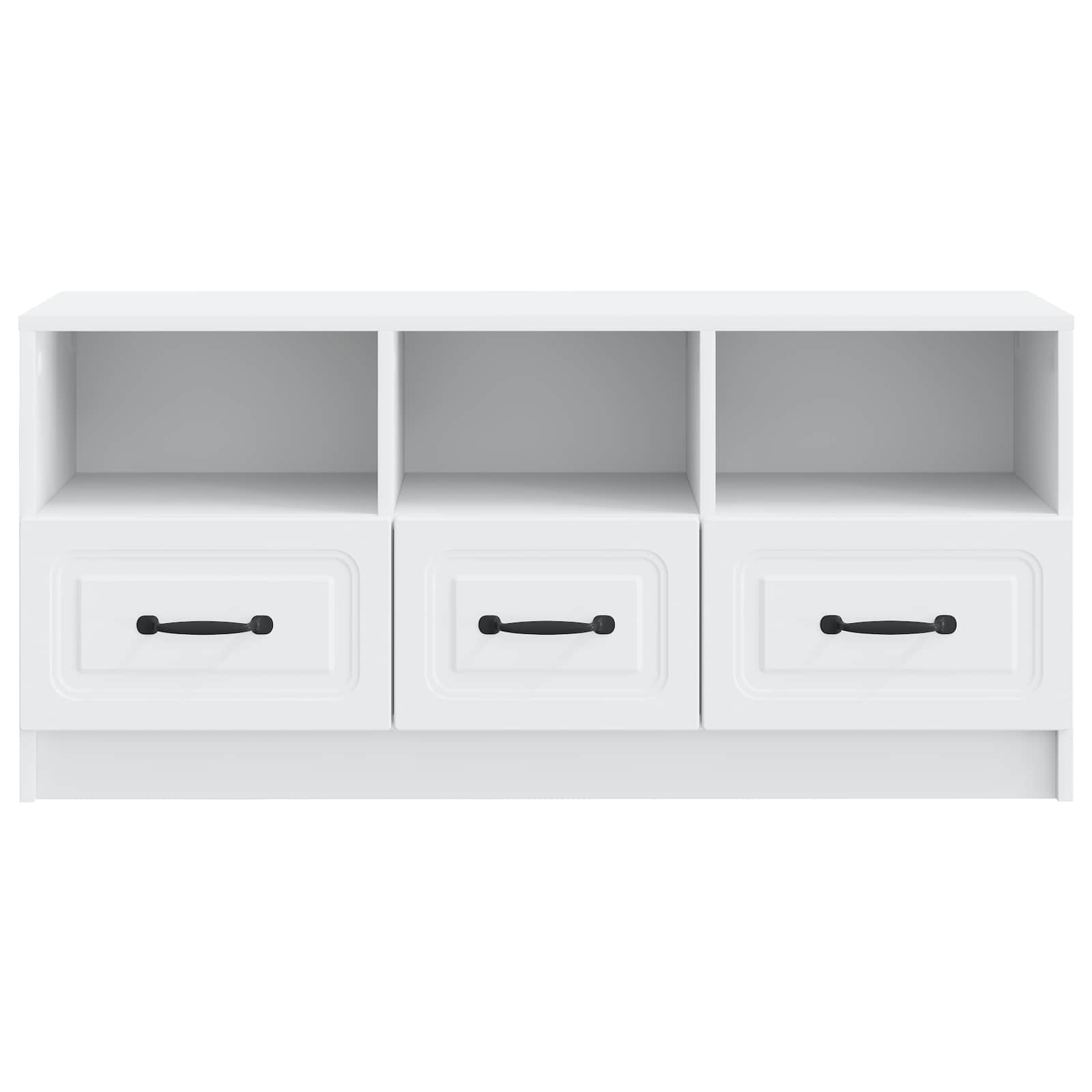 TV-kast met lade Wit 102 x 34,5 x 47 cm Bewerkt hout is nu te koop bij PeponiXL, paradijselijk wonen!