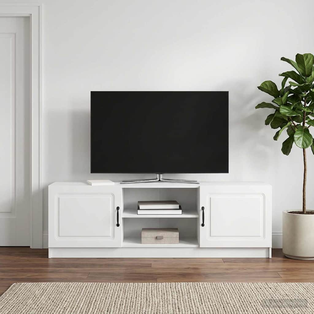 TV-kast Wit 150 x 31 x 47 cm Bewerkt hout is nu te koop bij PeponiXL, paradijselijk wonen!
