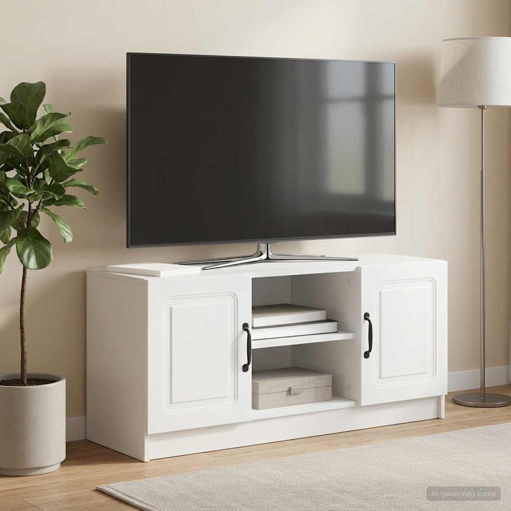 TV-kast Wit 102 x 34,5 x 47 cm Bewerkt hout is nu te koop bij PeponiXL, paradijselijk wonen!