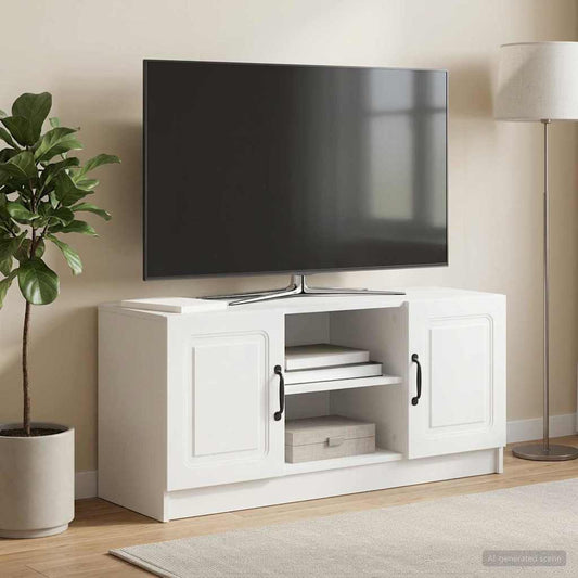 TV-kast Wit 102 x 34,5 x 47 cm Bewerkt hout is nu te koop bij PeponiXL, paradijselijk wonen!
