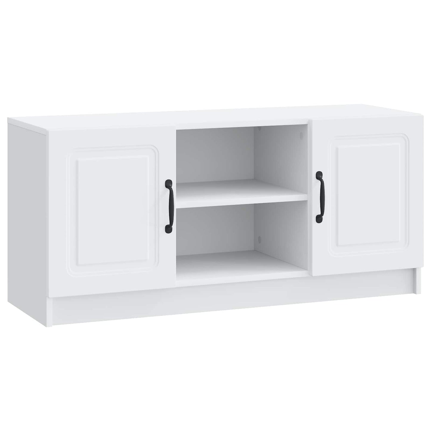 TV-kast Wit 102 x 34,5 x 47 cm Bewerkt hout is nu te koop bij PeponiXL, paradijselijk wonen!
