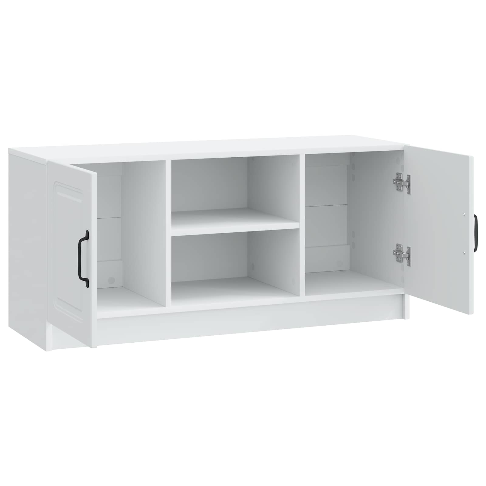 TV-kast Wit 102 x 34,5 x 47 cm Bewerkt hout is nu te koop bij PeponiXL, paradijselijk wonen!