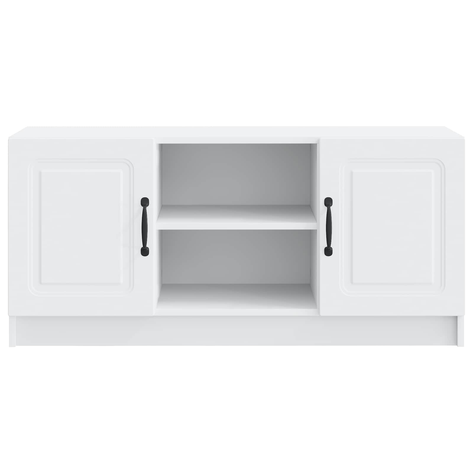 TV-kast Wit 102 x 34,5 x 47 cm Bewerkt hout is nu te koop bij PeponiXL, paradijselijk wonen!